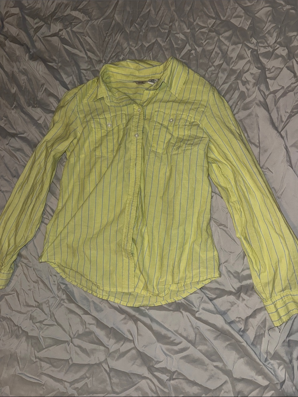 Izod Yellow Striped Button-Down Shirt